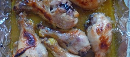 Аппетитные куриные ножки запеченые в горчичном соусе