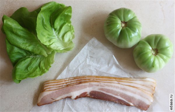 Сандвич с жаренными зеленными помидорами