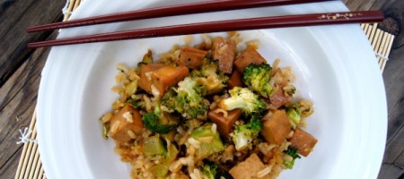 Рис с овощами и тофу