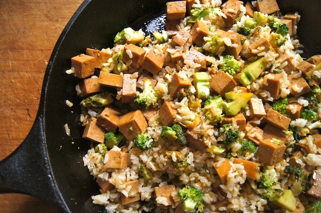 Рис с овощами и тофу