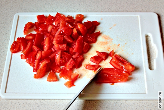 Паста с беконом и томатным соусом