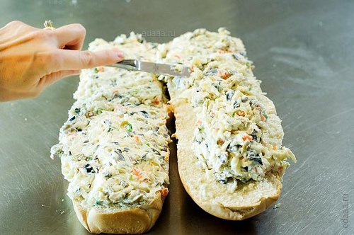 Сырный хлеб с оливками