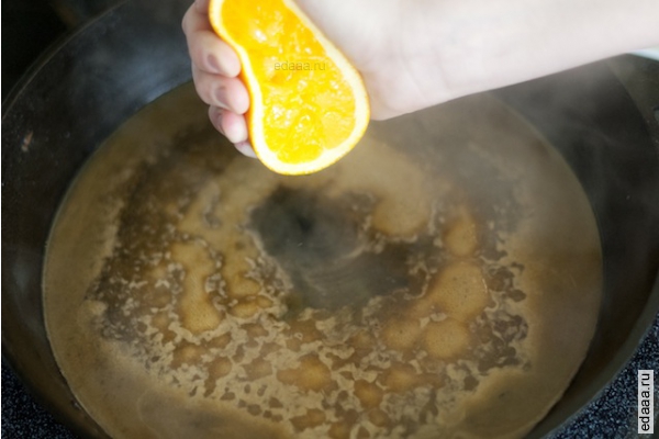 Стейк с апельсиновым соусом